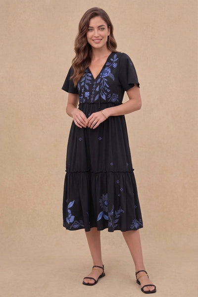 johnny was nya tiered knit dress JWLA Black Lyra Ruffle J36923-2 — AfterRetail product message:N/A