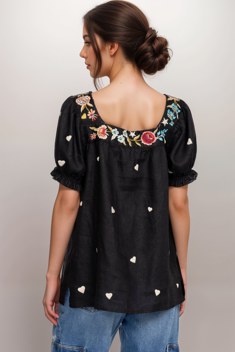 Johnny Was JWLA Maris Square Neck Park Blouse J17523