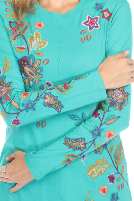 Johnny Was JWLA Ethal Raw Seam Crew Neck Tee J10124