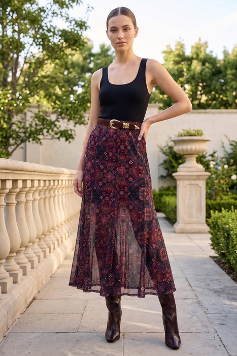 Johnny Was JWLA Brandi Mesh Gored Skirt R71925-8