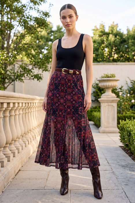 Johnny Was JWLA Brandi Mesh Gored Skirt R71925-8