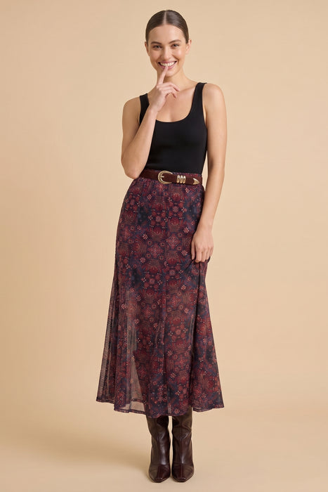 Johnny Was JWLA Brandi Mesh Gored Skirt R71925-8