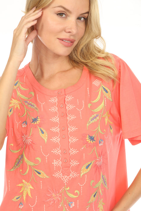 Johnny Was JWLA Calista Flutter Sleeve Henley Dress J36225-3