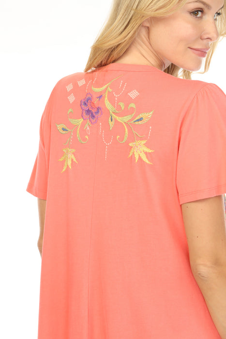 Johnny Was JWLA Calista Flutter Sleeve Henley Dress J36225-3