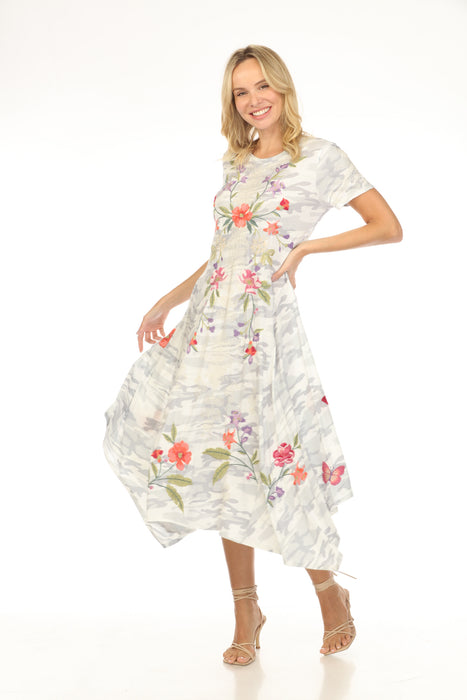 Johnny Was JWLA Camouflage Embroidered Midi Dress J32624-4