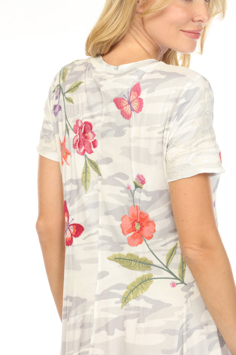 Johnny Was JWLA Camouflage Embroidered Midi Dress J32624-4