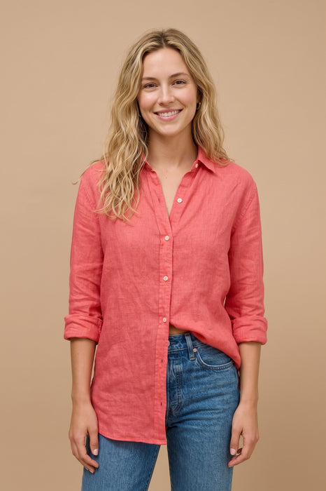 Johnny Was JWLA Cayenne Linen Button Down Long Sleeve Shirt R18526