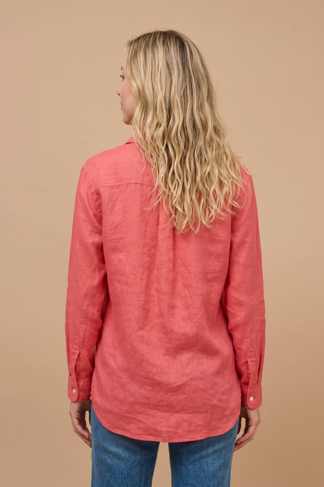 Johnny Was JWLA Cayenne Linen Button Down Long Sleeve Shirt R18526