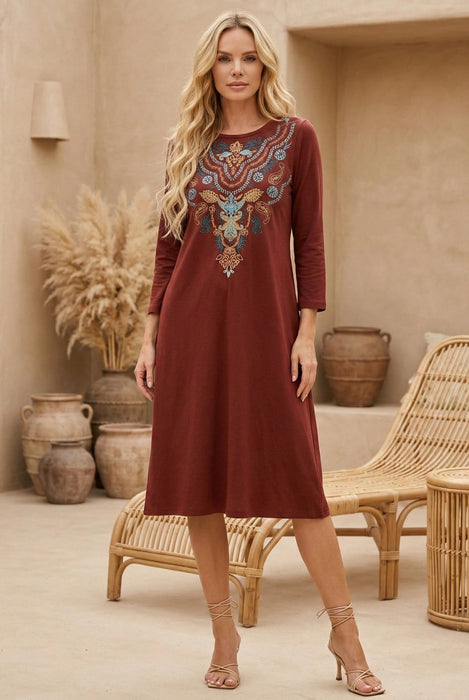 Johnny Was JWLA Shira Boatneck Knit Dress J39225-8