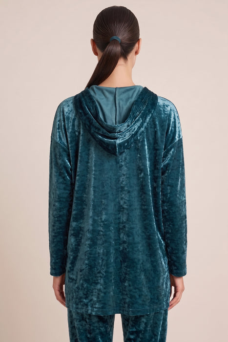 Johnny Was JWLA Crushed Velvet Pull On Hoodie J27925-O*
