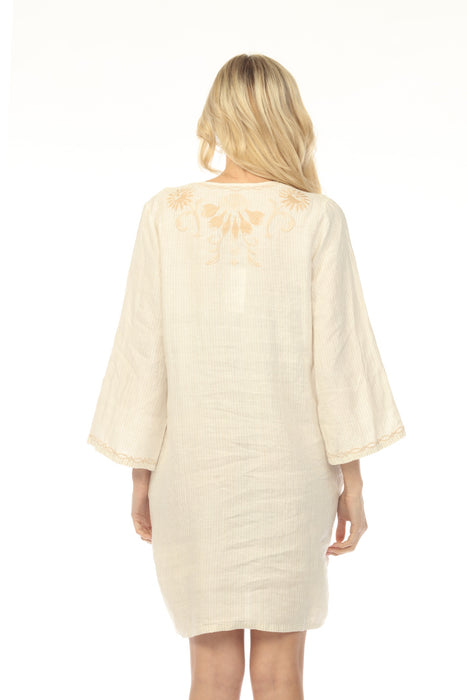 Johnny Was JWLA Beige Danika Kimono Sleeve Relaxed Dress J36925-3