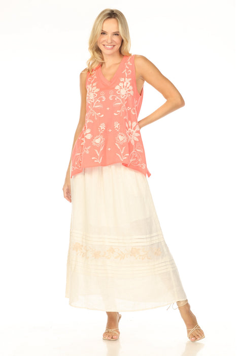 Johnny Was JWLA Danika V-Neck Drape Tank Top J11925-3