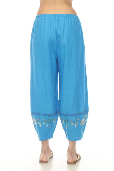 Johnny Was JWLA Jaanvi Linen Barrel Pant J63325-5