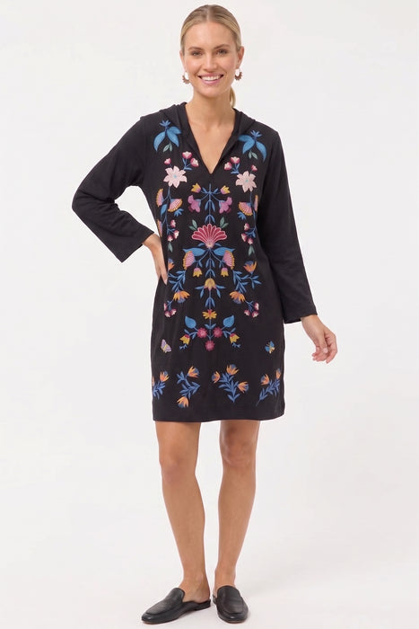 Johnny Was JWLA Black Elizabeth Beach Hoodie Dress J30925-E