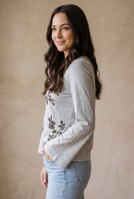 Johnny Was JWLA Femke Beaded Kimono Sleeve Tee J19025-O