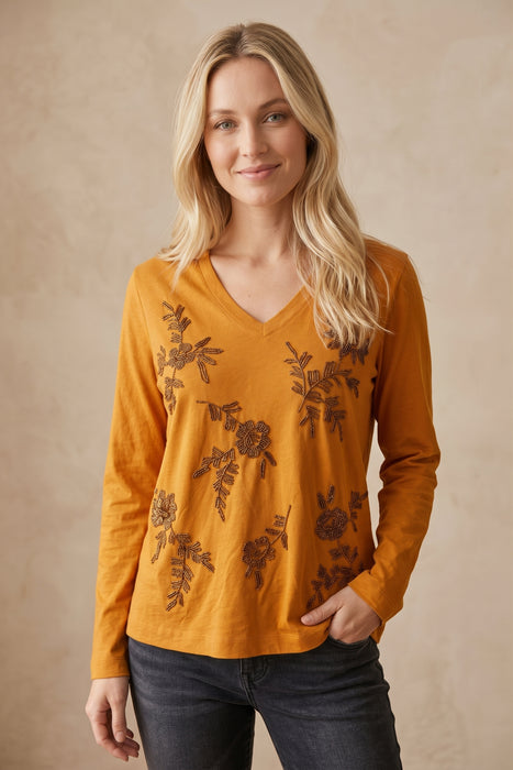 Johnny Was JWLA Femke Beaded Kimono Sleeve Tee J19025-O