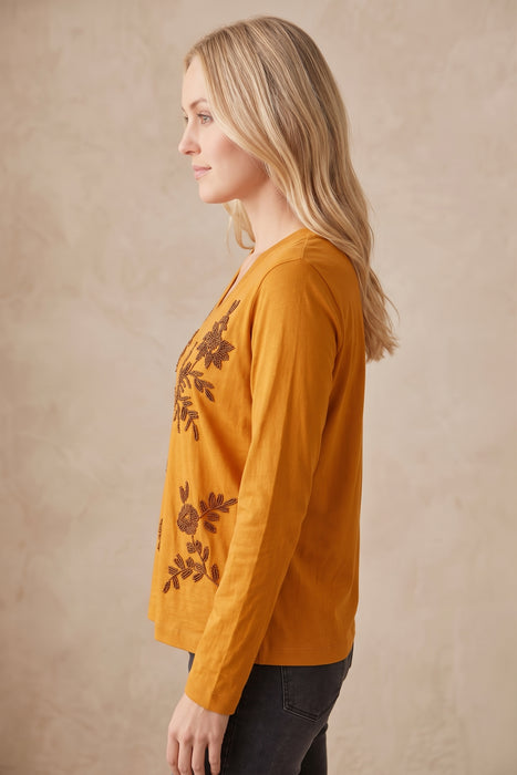 Johnny Was JWLA Femke Beaded Kimono Sleeve Tee J19025-O