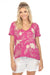 Johnny Was JWLA Style J16323 Festival Fuchsia Frankie Embroidered Everyday Tee Chic