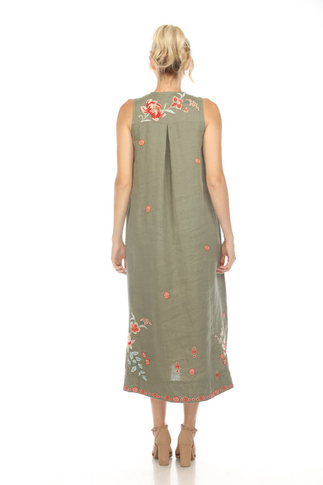 Johnny Was JWLA Andrean Linen Tank Dress J32324-5 *