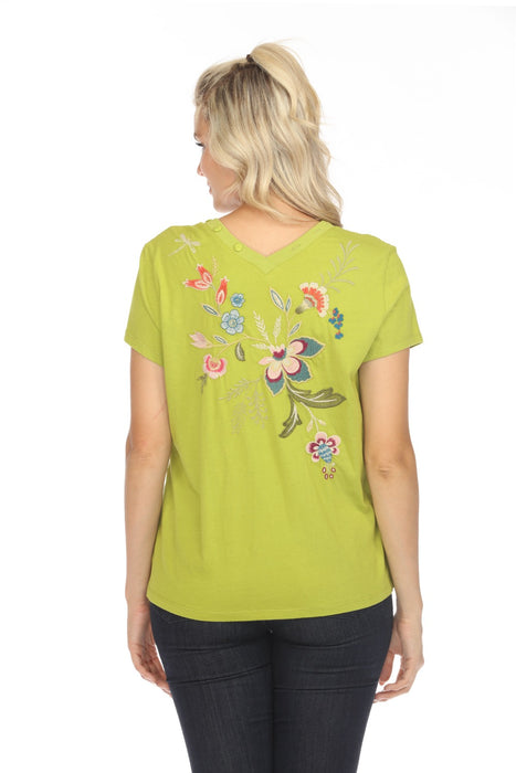 Johnny Was JWLA Julianna Button Neck Knit Tee J15924