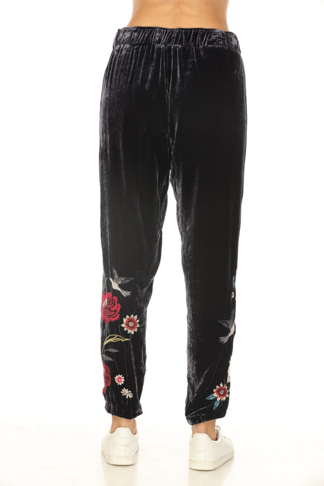 Johnny Was JWLA Blue Junia Velvet Jogger Pants J64822-9