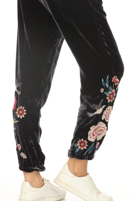 Johnny Was JWLA Blue Junia Velvet Jogger Pants J64822-9