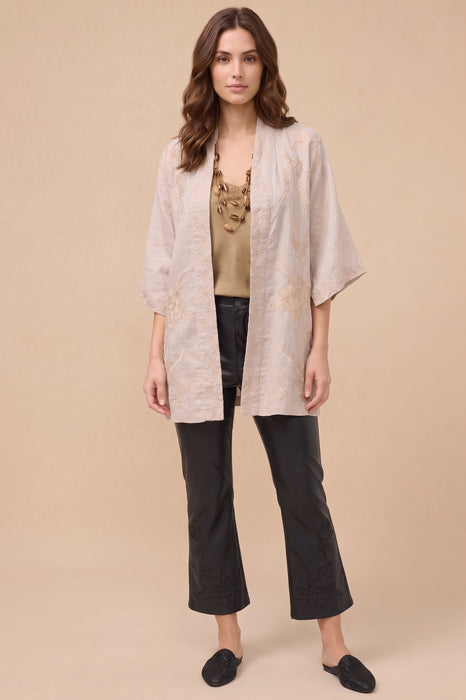 Johnny Was JWLA Lara Linen Embroidered Kimono J44025-9
