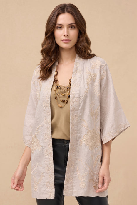 Johnny Was JWLA Lara Linen Embroidered Kimono J44025-9