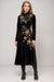 Johnny Was JWLA Style J35024-O Black Lenon Stretch Velvet Mock Neck Dress