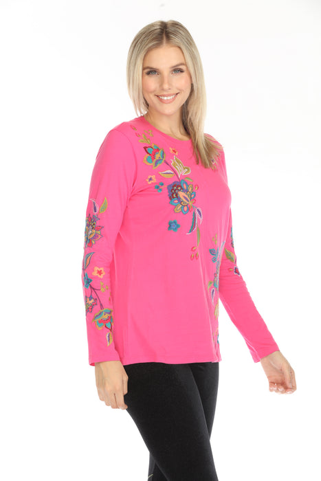 Johnny Was JWLA Ethal Raw Seam Crew Neck Tee J10124