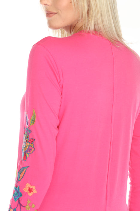 Johnny Was JWLA Ethal Raw Seam Crew Neck Tee J10124