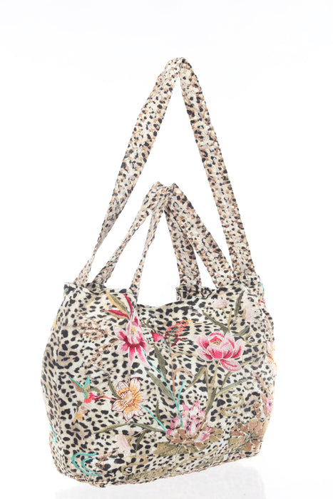 Johnny Was JWLA Maisie Linen Embroidered Tote Bag Boho Chic J03123