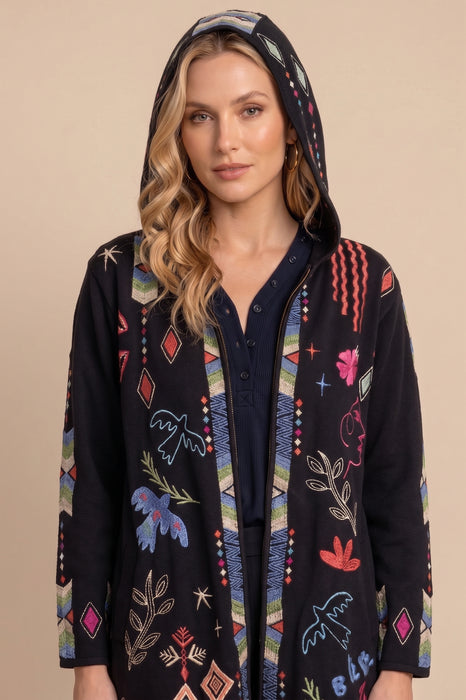 Johnny Was JWLA Milley French Terry Zip Up Coat Boho Chic J40224-2