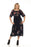 Johnny Was JWLA Style J36022 Navy Tiarei Velvet Raglan Tiered Dress Boho Chic