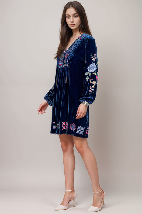 Johnny Was JWLA Nikkola Velvet Yoke Dress J33824-9 *