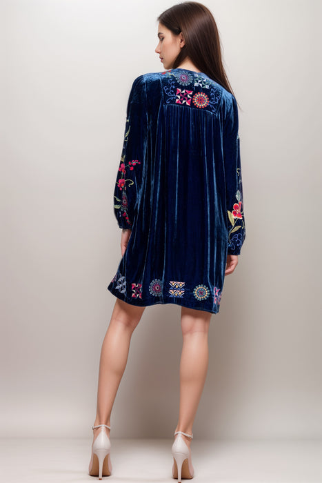 Johnny Was JWLA Nikkola Velvet Yoke Dress J33824-9 *