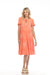 Johnny Was JWLA Style J35122 Peach Fern Embroidered Tiered Knit Dress Boho Chic