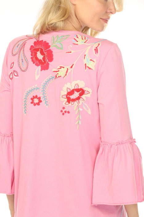 Johnny Was JWLA Freyde Ruffle Sleeve T-Shirt J10525-1 *