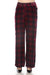 Johnny Was JWLA Style J61124 Plaid Embroidered Velvet Wide Leg Pants Boho Chic