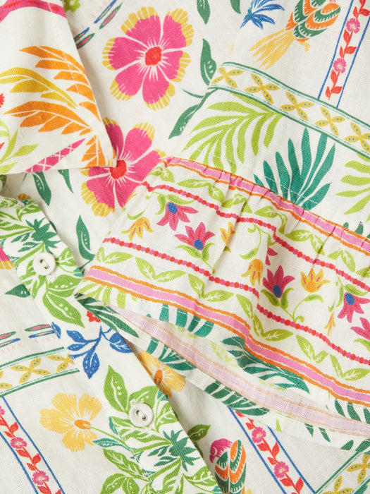 Johnny Was JWLA Ruffle Flounce Shirt Dress J36725-3