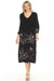 Johnny Was JWLA Style J35425-1 Black Smocked V-Neck Knit Midi Dress