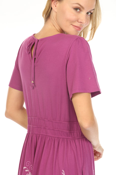 Johnny Was JWLA Violet Danika Smocked Waist Tiered Maxi Dress J36125-3