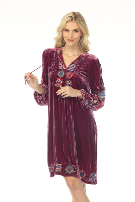 Johnny Was JWLA Nikkola Velvet Yoke Dress J33824-9 *