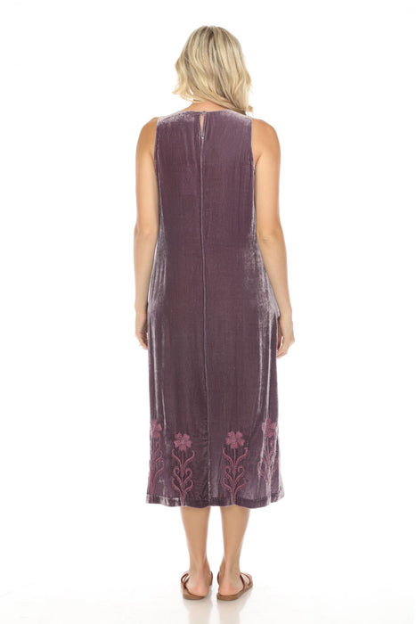 Johnny Was JWLA Talithia Velvet V-Neck Midi Tank Dress J33124 *