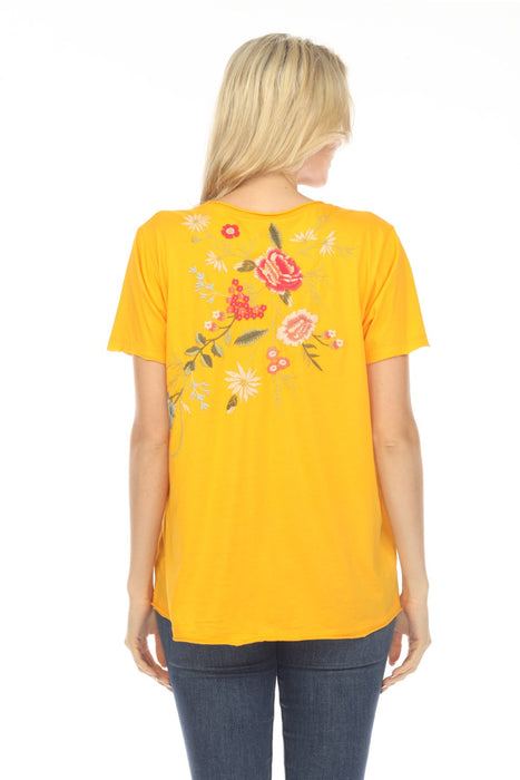 Johnny Was JWLA Catalina Floral Embroidered Everyday Tee J18923