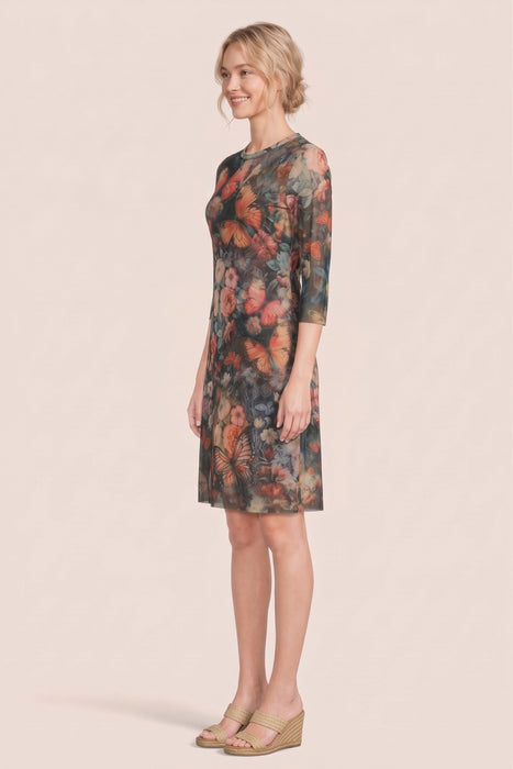 Johnny Was JWLA Teyros Mesh Midi Dress Petite R39425-OP