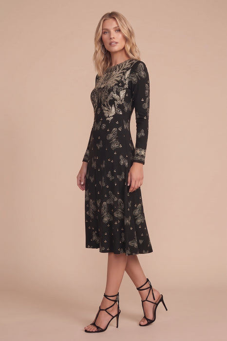 Johnny Was JWLA The Janie Favorite A-Line Long Sleeve Knit Dress T37024-8