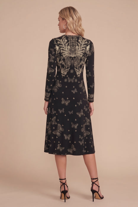 Johnny Was JWLA The Janie Favorite A-Line Long Sleeve Knit Dress T37024-8