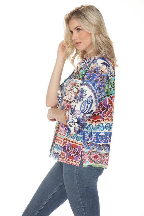 Johnny Was JWLA The Janie Favorite Kimono Sleeve Button Front Shirt T10026-3