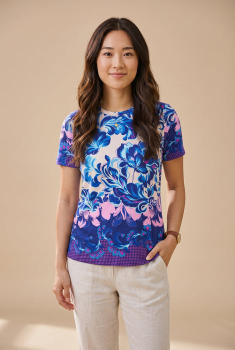 Johnny Was JWLA The Janie Favorite Short Sleeve Crew Neck Swing Tee T11526-2